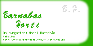 barnabas horti business card
