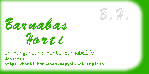 barnabas horti business card